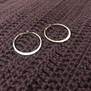 Silver hoop earrings